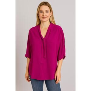 Women V-neck Blouse Small Oversized
